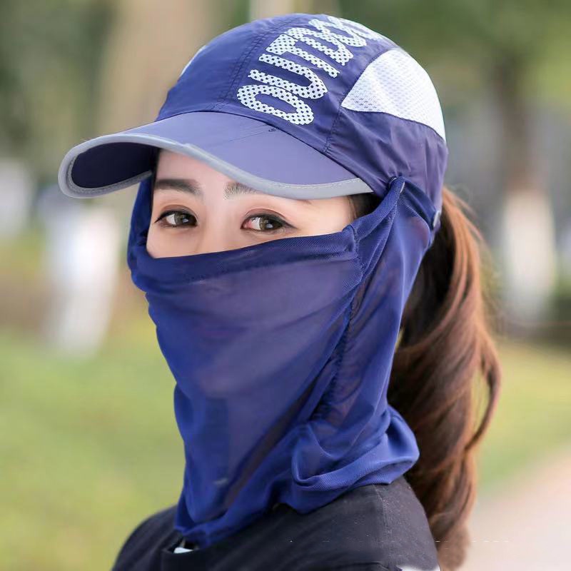 Nón Lưỡi Trai Có Mặt Nạ Chống Nắng Nhanh Khô Thoáng Khí Cho Nam Nữ