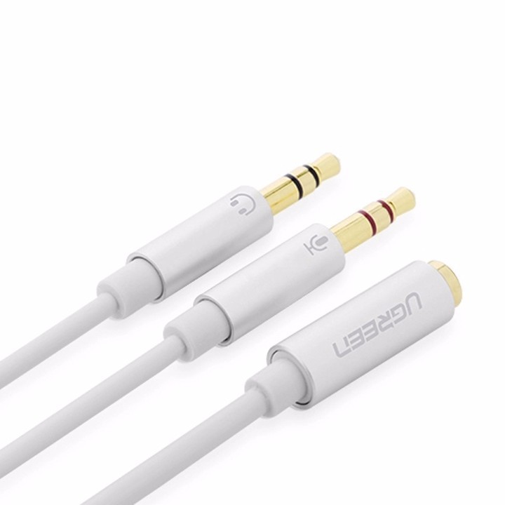 Cáp Audio 3.5 Ra 2 Jac 3.5mm 1 Loa 1 Mic Ugreen 10790 Cao Cấp