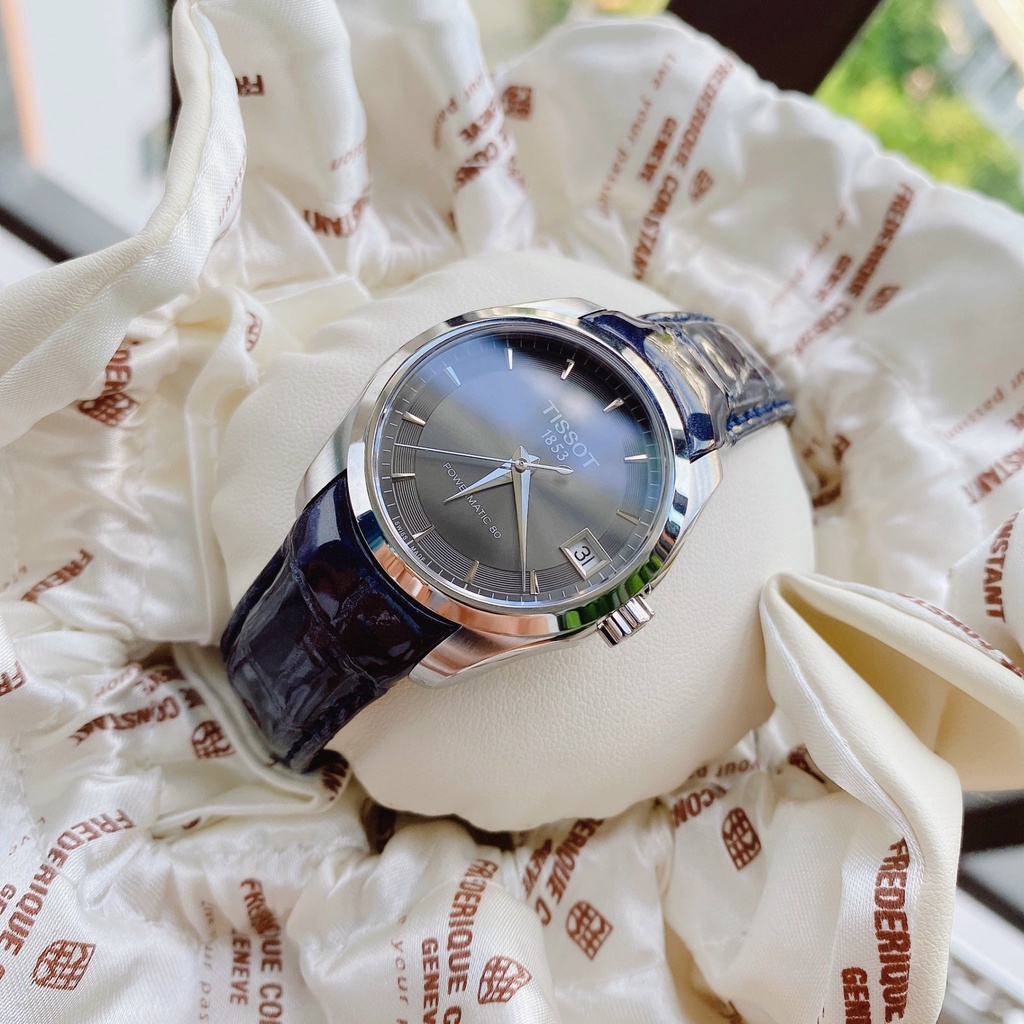 Đồng hồ nữ chính hãng Tissot Couturier Lady Powermatic 80 T035.207.16.061.00 - Máy cơ tự động - Kính Sapphire - Dây da