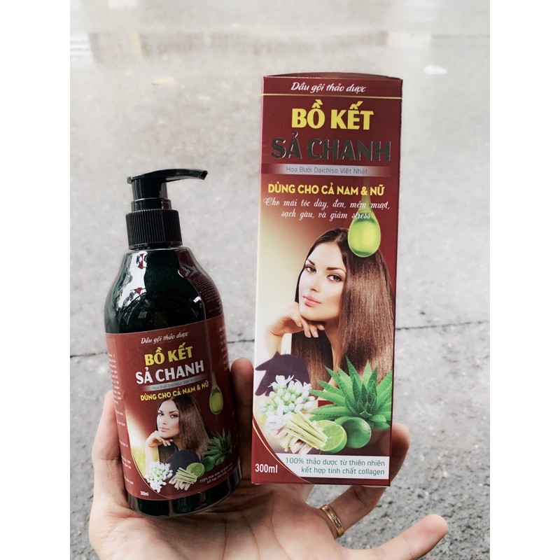 Dầu gội bồ kết sả chanh thảo mộc 300ml