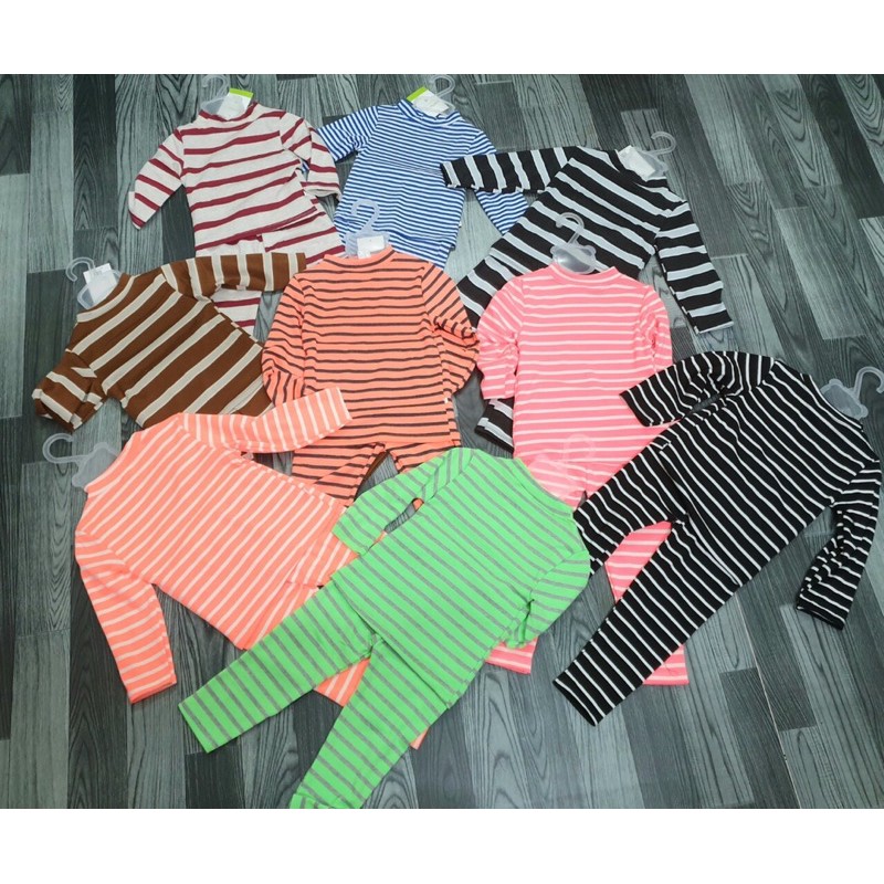 Bộ quần áo dài tay thu đông cho bé chất liệu cotton len giữ ấm mùa đông VNXK