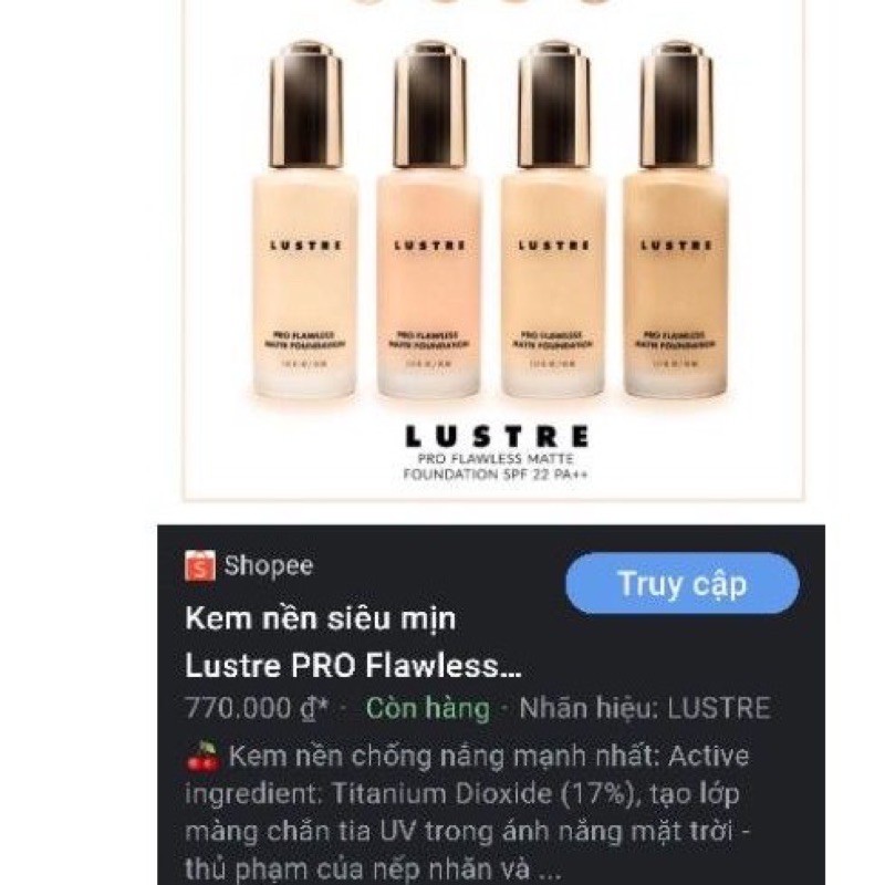 Kem Nền Siêu Mịn Căng Bóng LUSTRE PRO