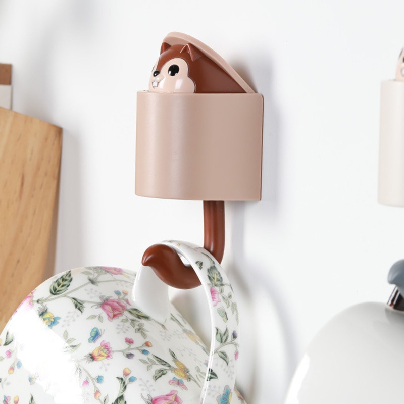 Móc Treo Đồ Gắn Tường / Cửa Tủ Họa Tiết Hoạt Hình Dễ Lắp Đặt