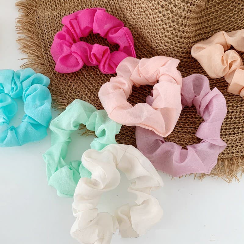 Scrunchies - Dây buộc tóc vải voan bản nhỏ