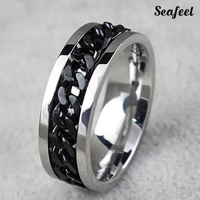 SF Nhẫn Thép Không Gỉ Phong Cách Punk Cho Nam Và Nữ