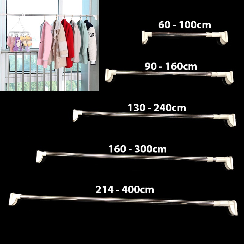 Thanh treo rèm cửa inox Siêu dày cao cấp