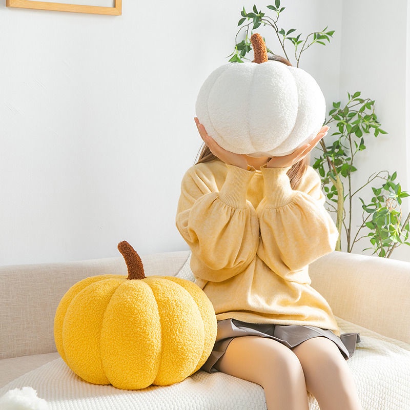 Gối Trang Trí Phòng Khách / Phòng Ngủ Hình Bí Ngô / Quả Bí Ngô Sáng Tạo