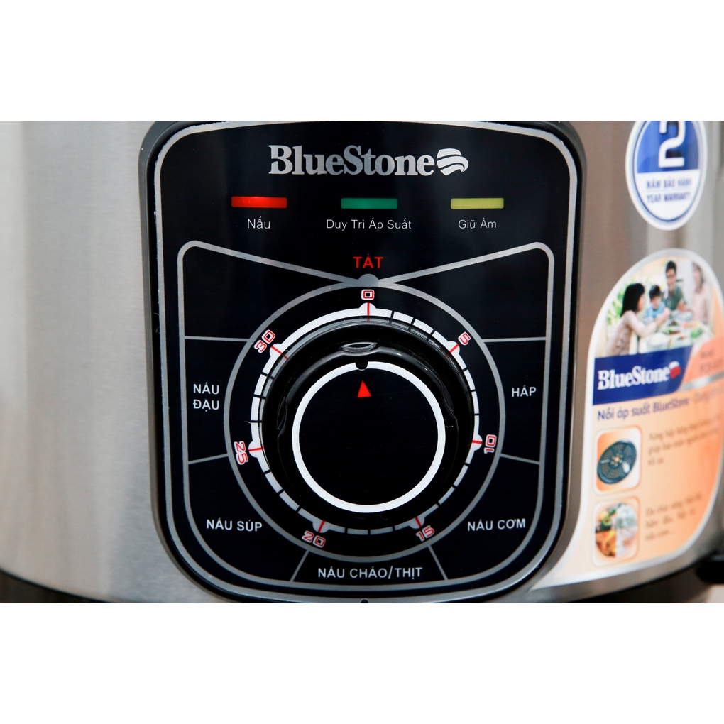 Nồi áp suất điện BlueStone PCB-5619, Công suất 900W, Dung tích 5 lít, Tặng vỉ hấp inox, Bảo hành 2 năm
