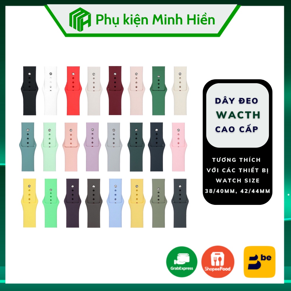 Dây Đeo Silicone Thể Thao Thay Thế Cho Đồng Hồ Thông Minh Series 7 6 5 4 3 2 1 SE