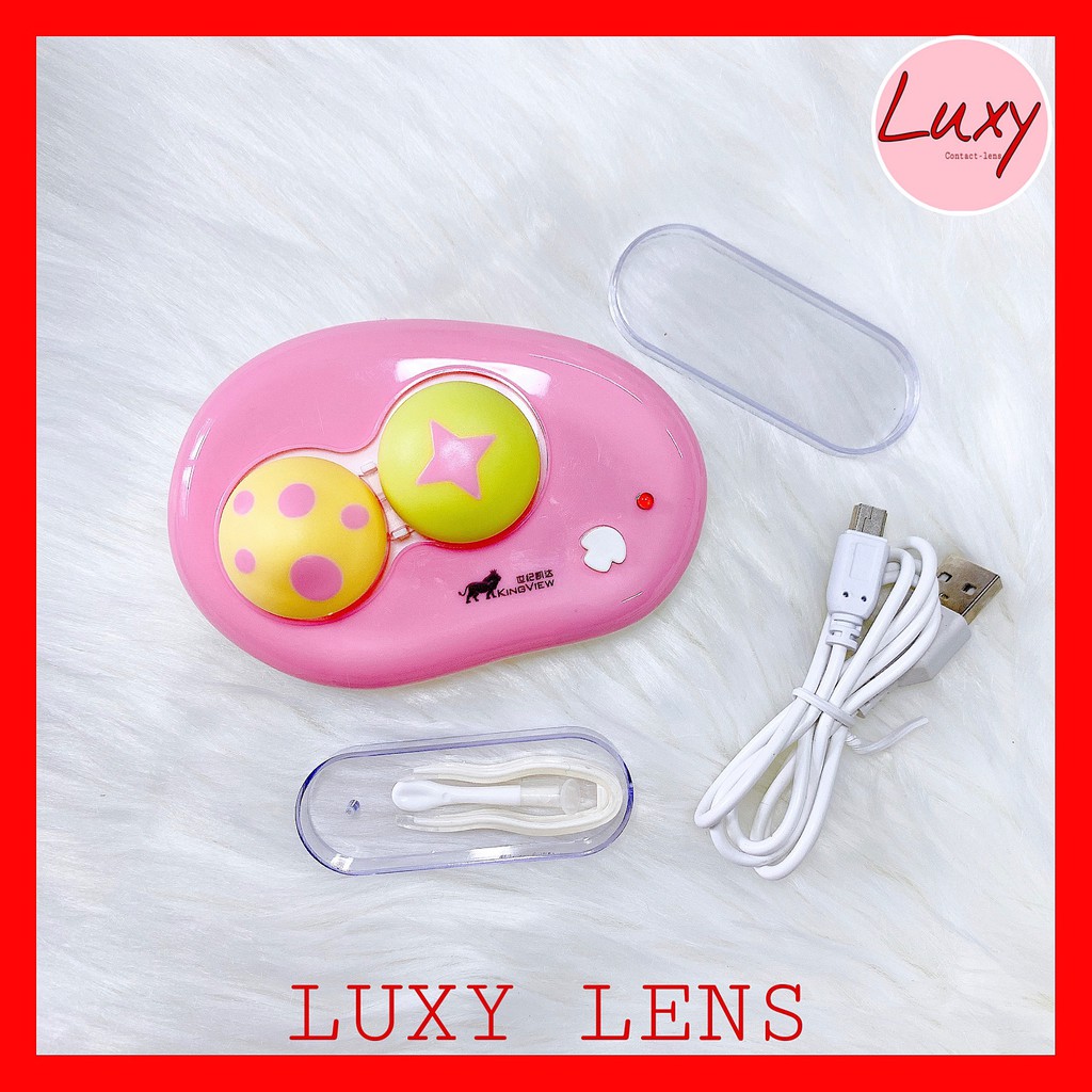 [ Mới Về ] Máy Rửa Lens Pin Có Cáp Dây, Tặng Kèm Pin Cao Cấp, Siêu Sạch - LUXY LENS