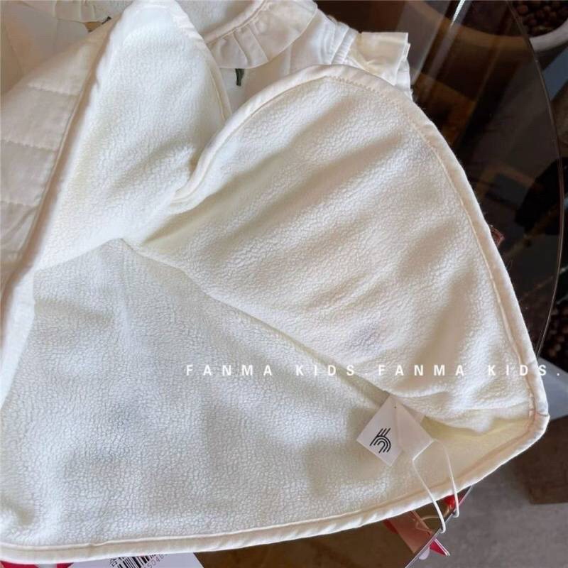 Aó khoác lông cừu cho bé gái, áo gile sẵn SZ 90