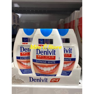KEM ĐÁNH RĂNG  Denivit Extreme White 2 in 1 (75ml) , Vừa làm siêu trắng răng + thêm súc miệng 2 in 1