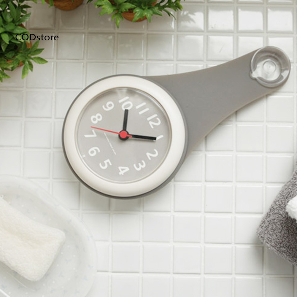 Đồng Hồ Treo Tường Chống Thấm Nước Không Gây Tiếng Ồn Kèm Giác Hút