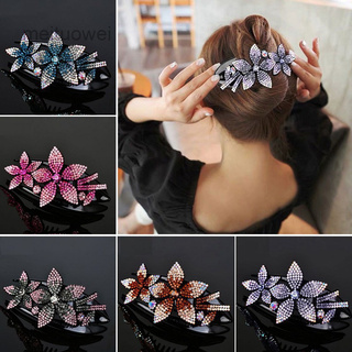 Kẹp Tóc Hình Hoa Đính Đá Pha Lê Phong Cách Hàn Quốc Cho Nữ