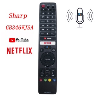 Điều khiển từ xa gb346wjsa cho tv sharp tv netflix và youtube model gb326wjsa