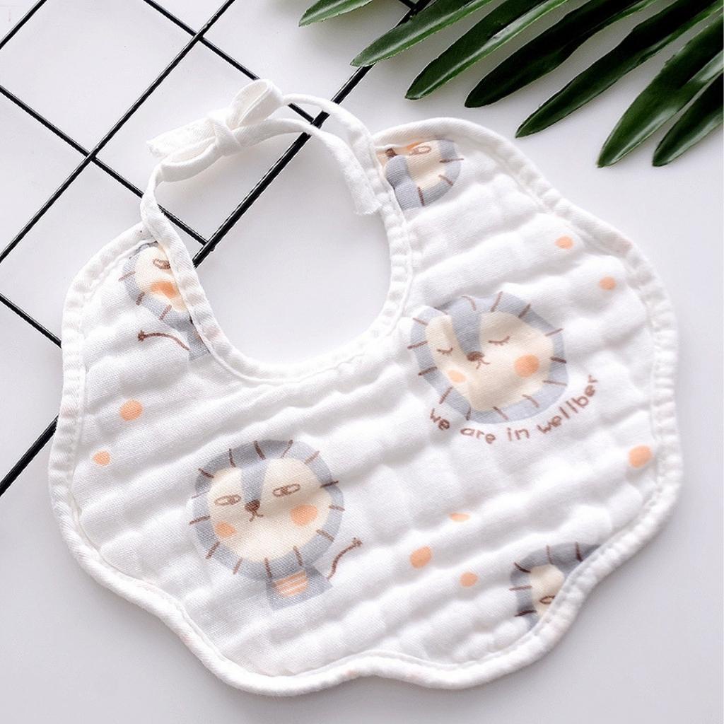 Yếm cho bé sơ sinh, yếm dãi cho bé quàng cổ vải xô 8 lớp cotton mềm mịn - RIONASHOP