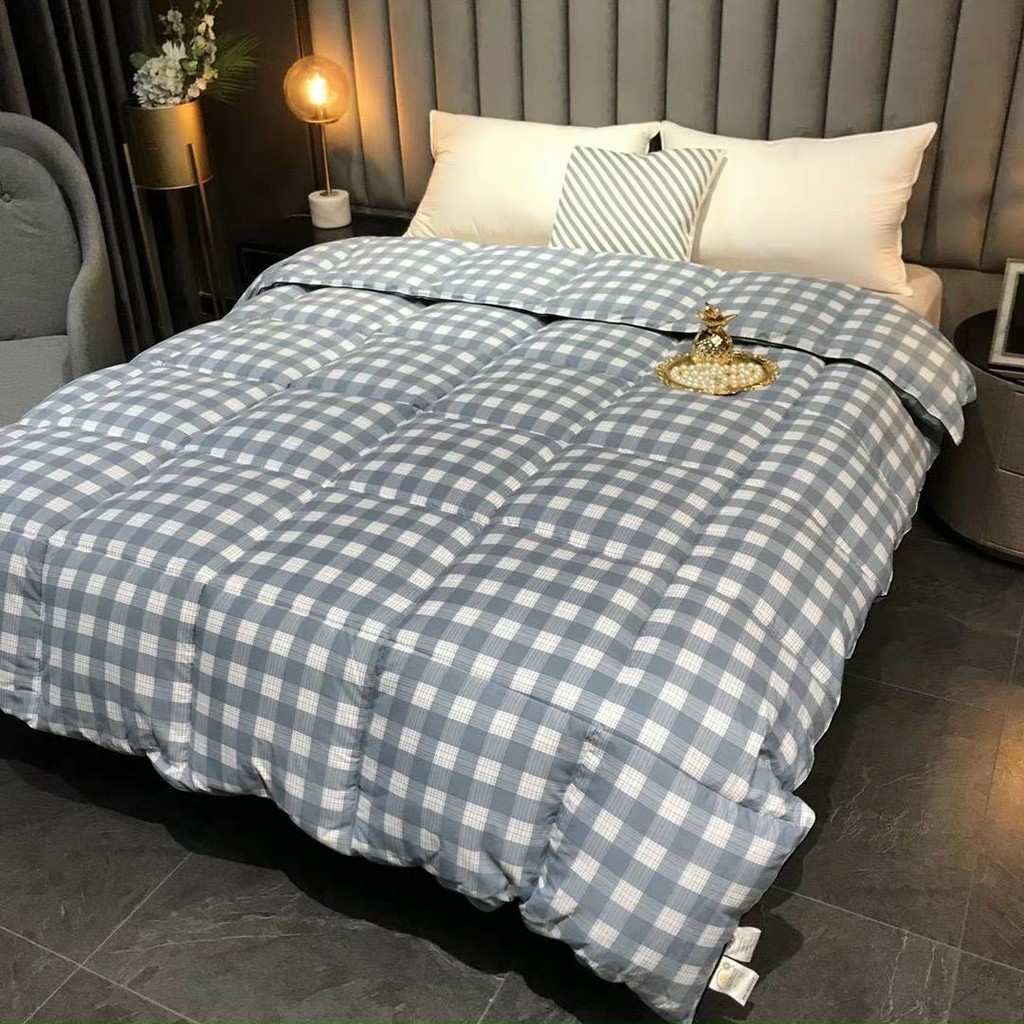 Chăn lông vũ Bo Decor dày ấm vỏ cotton thoáng mát kích thước 2mx2m3 cân nặng 3kg