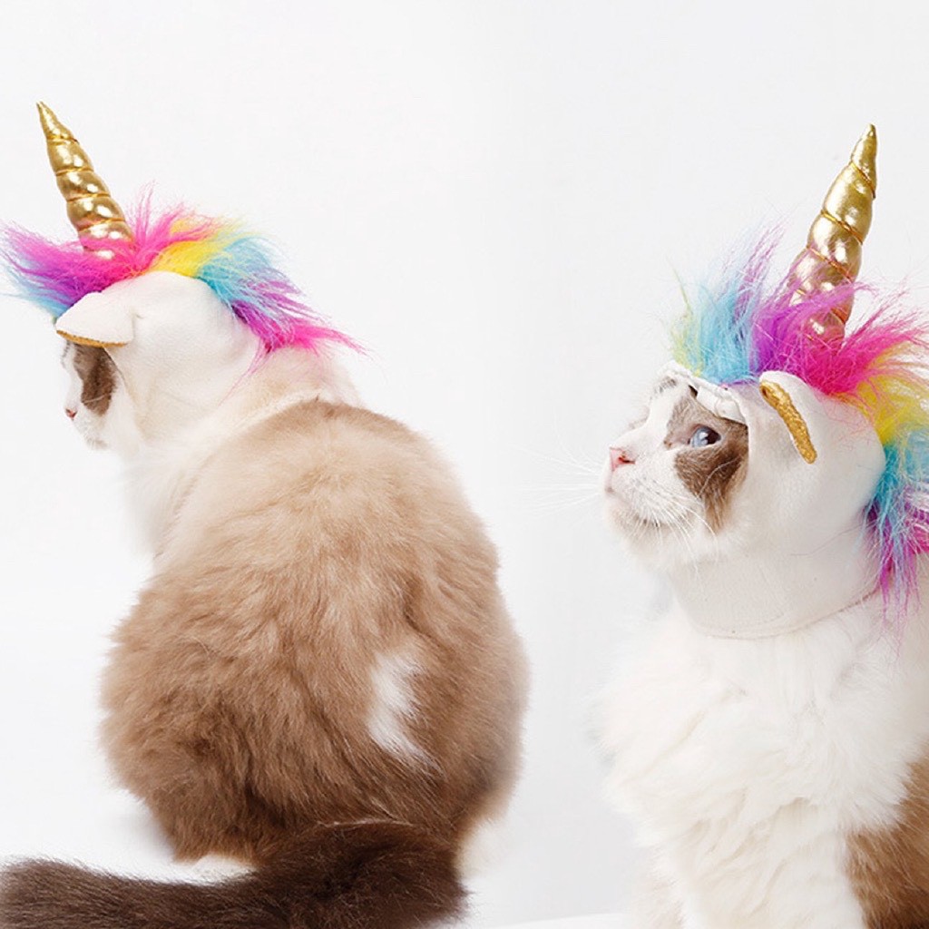TẾT 2023 (QUÝ MẸO) MŨ COSPLAY KỲ LÂN UNICORN XINH XĂN ĐÁNG YÊU CHO THÚ CƯNG CHÓ MÈO &lt;8KG