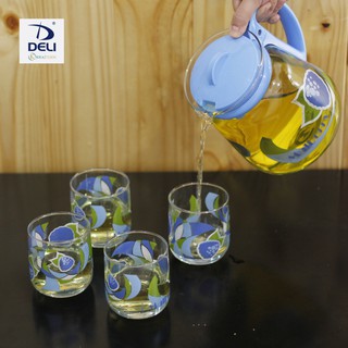 BỘ BÌNH LY THỦY TINH 5 MÓN DELI R317E-5