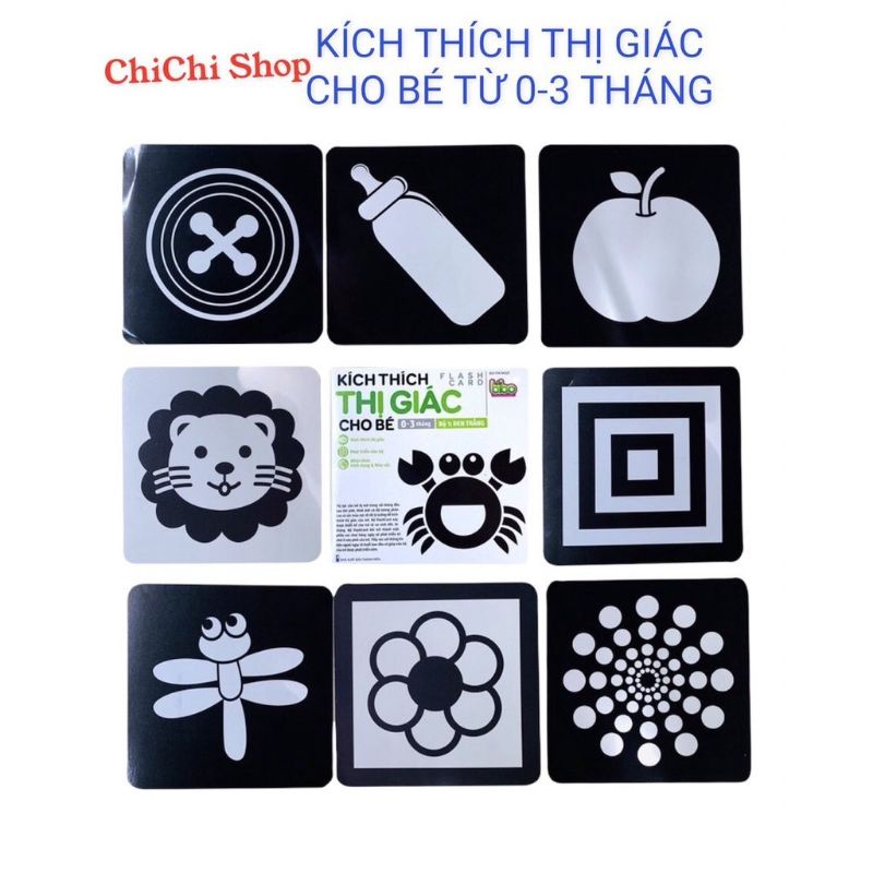 Combo 4 bộ thẻ kích thích thị giác và phát triển não bộ cho bé 0-36 tháng