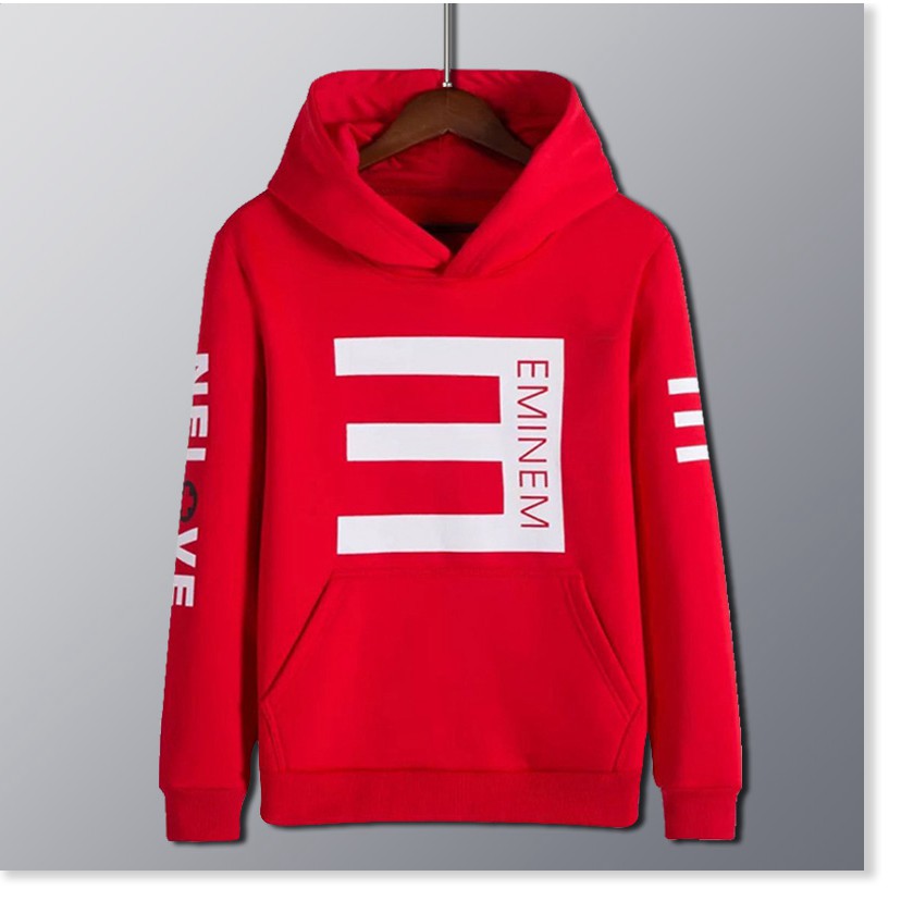 Áo khoác hoodie nam nữ chữ Eminem, (M dưới 55Kg,L 65Kg,XL 75Kg), form rộng phong cách Hàn Quốc, áo hoodie form rộng unis