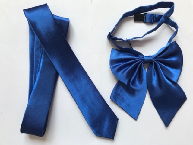 Cà vạt bản nhỏ nam và Nơ nữ ( set có sẵn, nhiều màu lựa chọn )