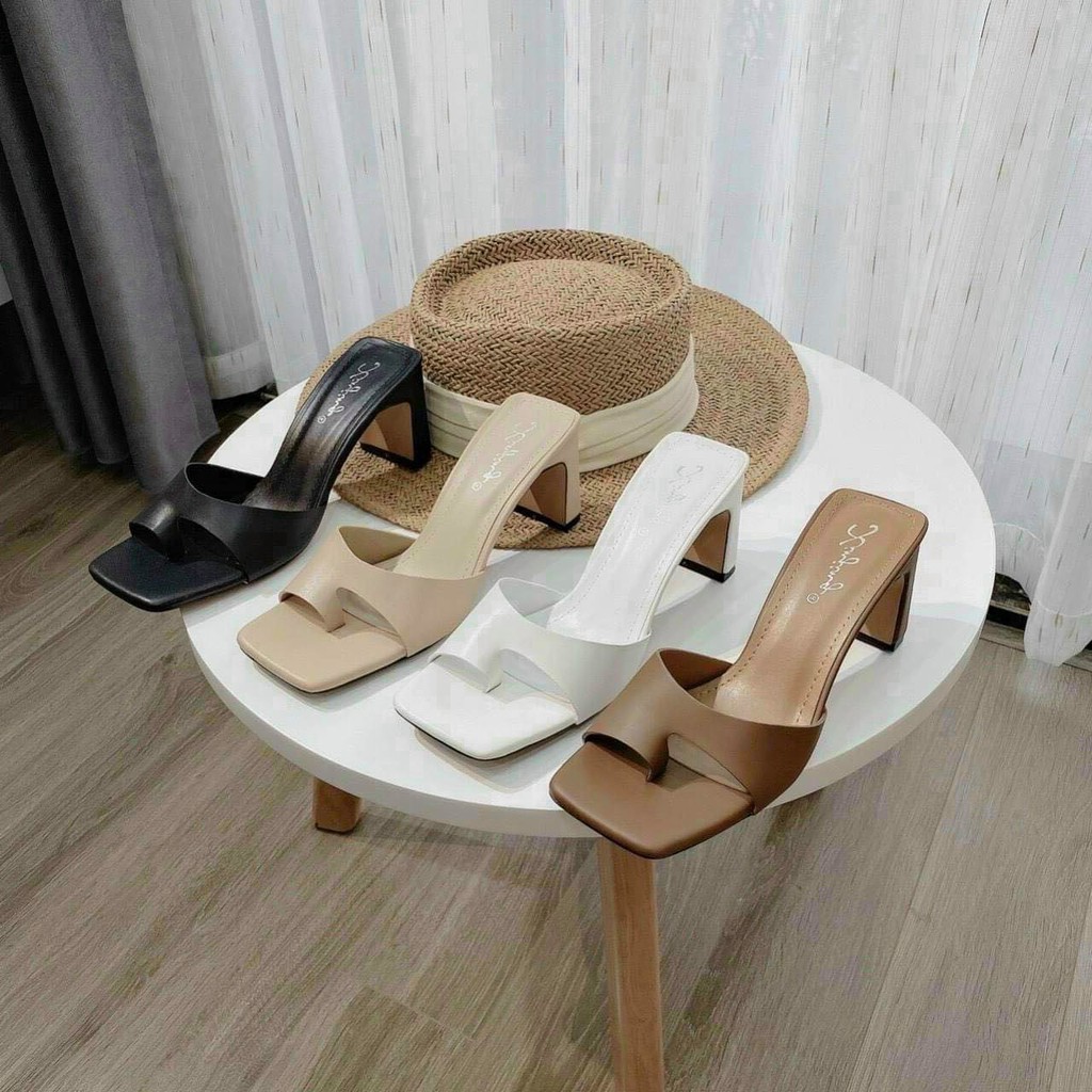 Guốc da PU mẫu mới 2021 siêu xinh cao 5cm - w58