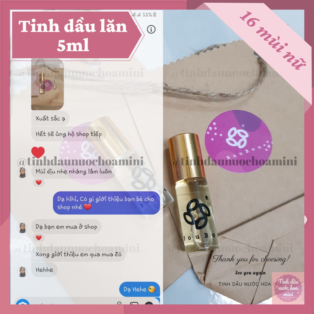 Tinh dầu nước hoa nữ dạng lăn 5ml | Nước hoa Bòu | Thế Giới Skin Care