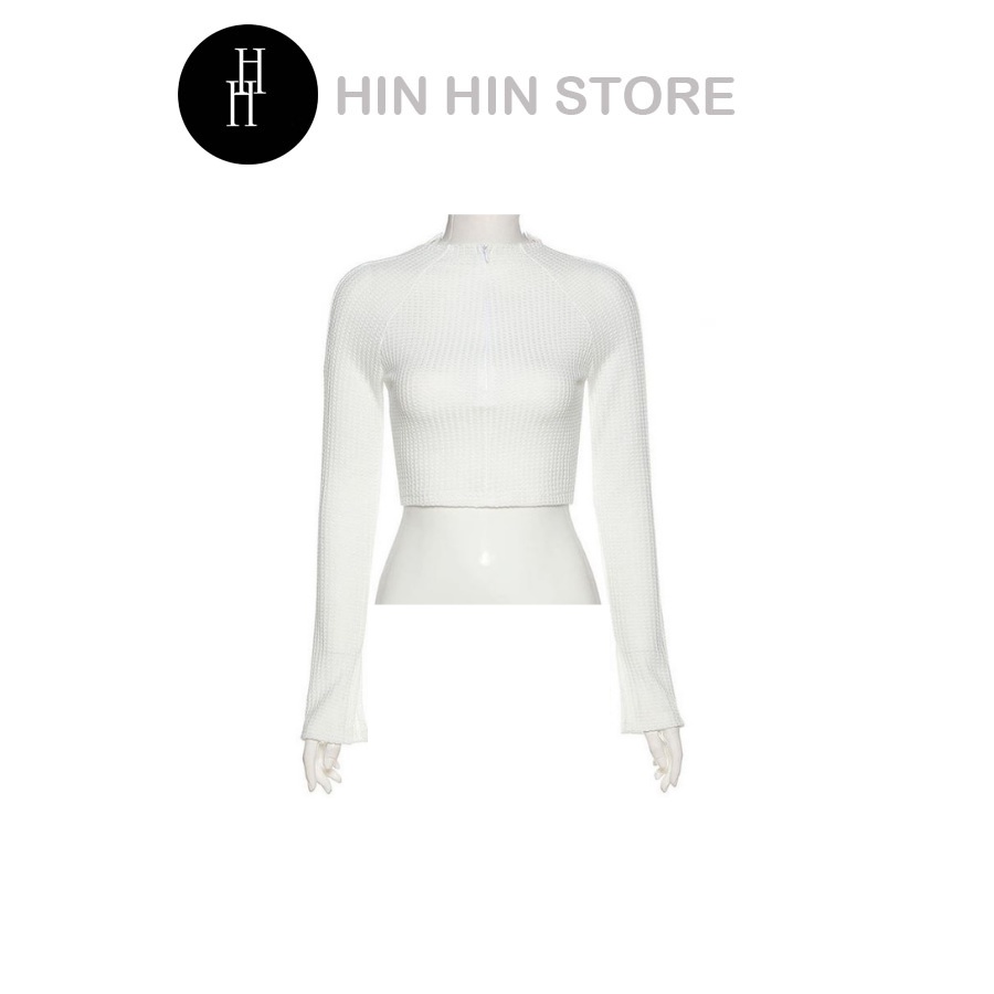 Áo croptop trắng HAC111 Hỉn Hỉn Store