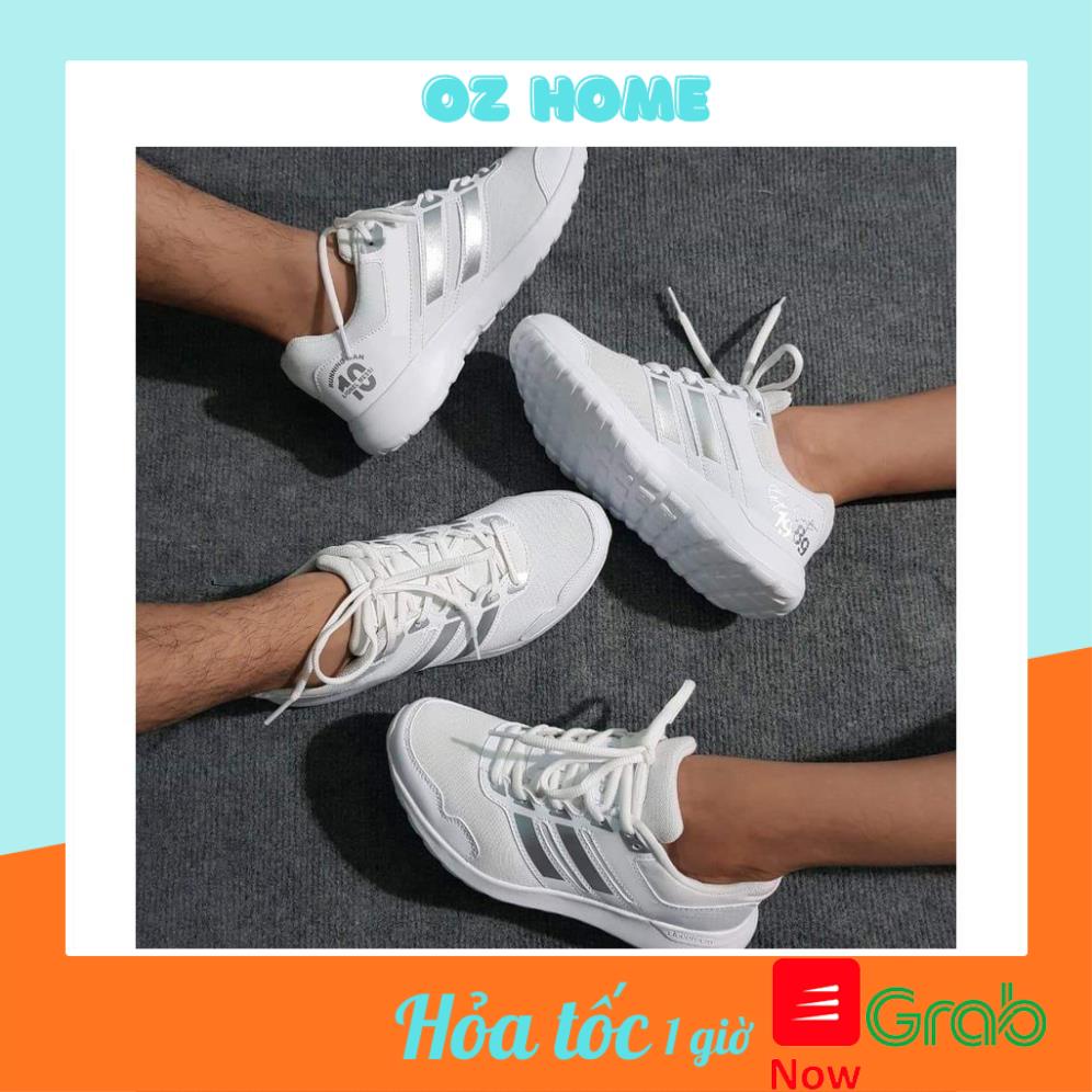 Giày Sneaker Nam Nữ Siêu Nhẹ (Trắng/Đen)