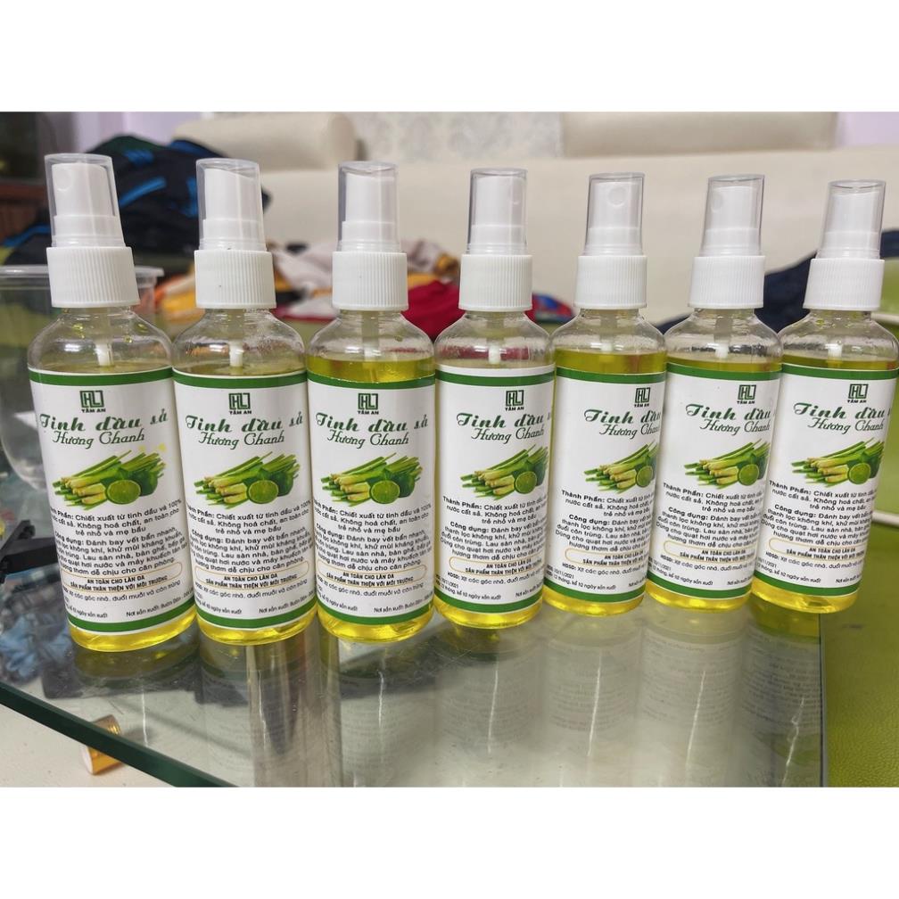 Tinh dầu sả hương chanh xịt muỗi tự nhiên an toàn 100