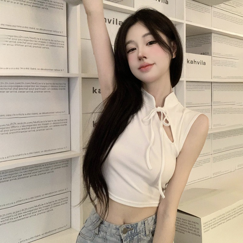 Áo Croptop Sát Nách Màu Sắc Thời Trang Mùa Hè Quyến Rũ Cho Nữ