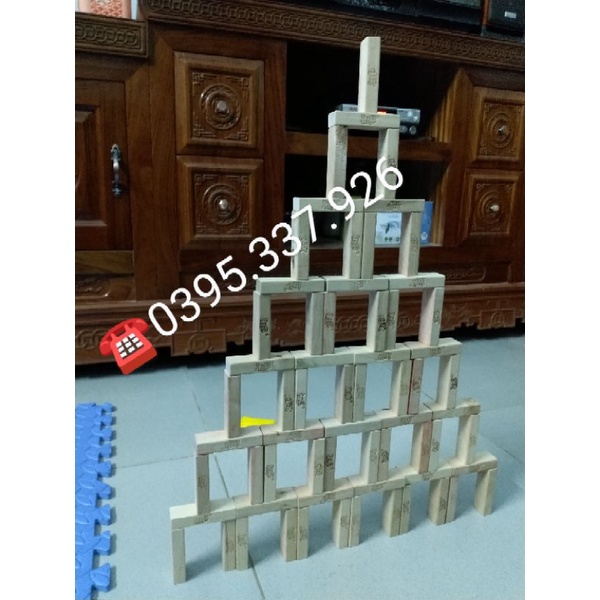 100 thanh gỗ xếp Jenga#gỗ rút Jenga# gỗ rút trơn