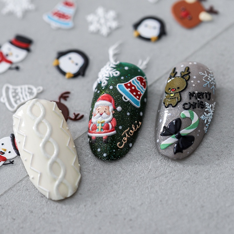 Miếng Dán Trang Trí Móng Tay Họa Tiết Giáng Sinh TS940