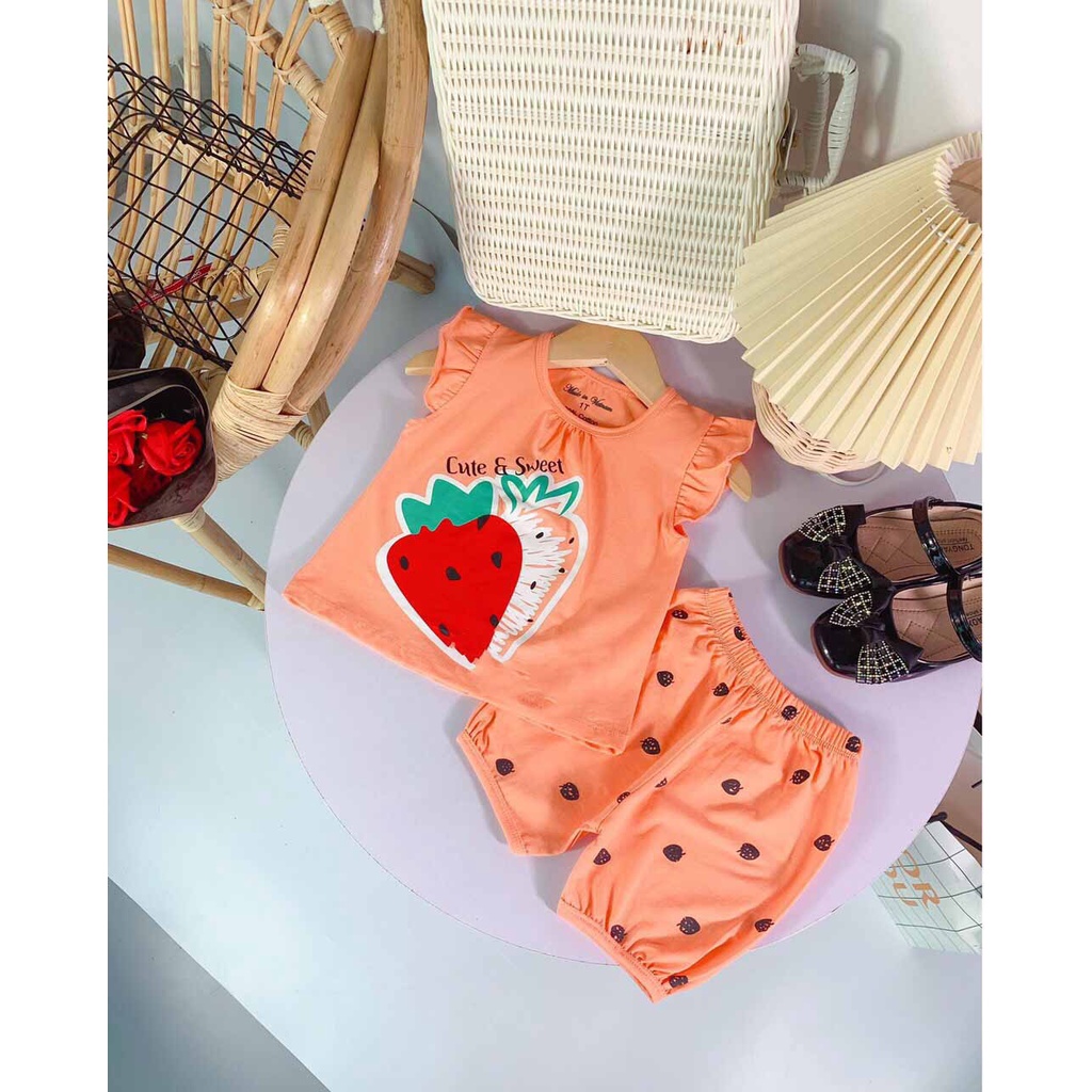 [HOTTREND] BỘ DÂU BÈO TAY CÁNH TIÊN CHẤM BI CHẤT COTTON MỀM MÁT SIÊU ĐÁNG YÊU CHO BÉ 8-19KG. VIDEO THÂT. XƯỞNG MAY BIBO