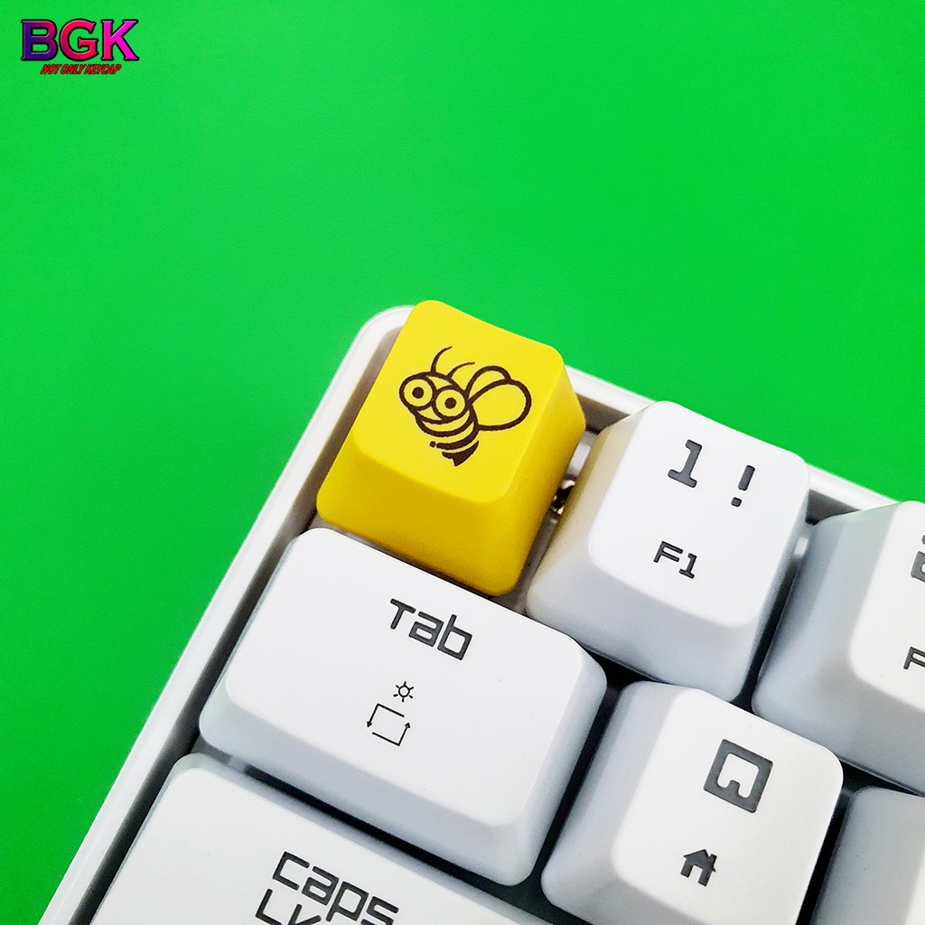 Bộ Keycaps Ong Mật Dễ Thương Cute Honey Bee Chất Liệu PBT In Dye Sub