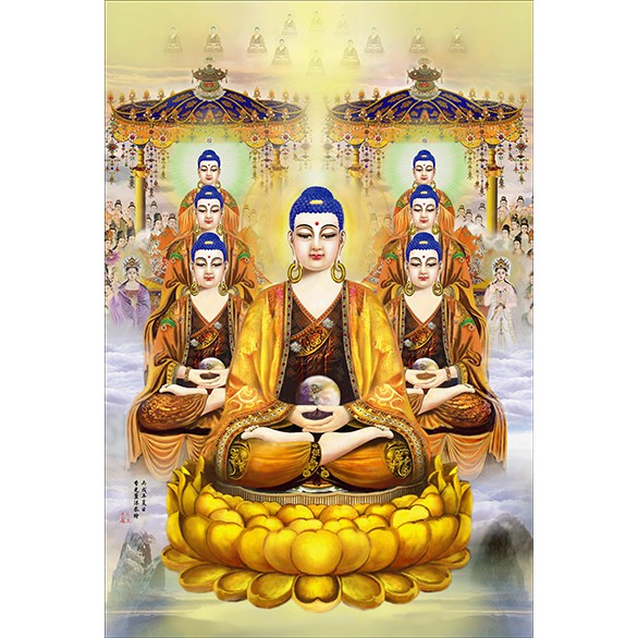 Tranh Phật Dược sư treo tường, tranh treo phòng thờ