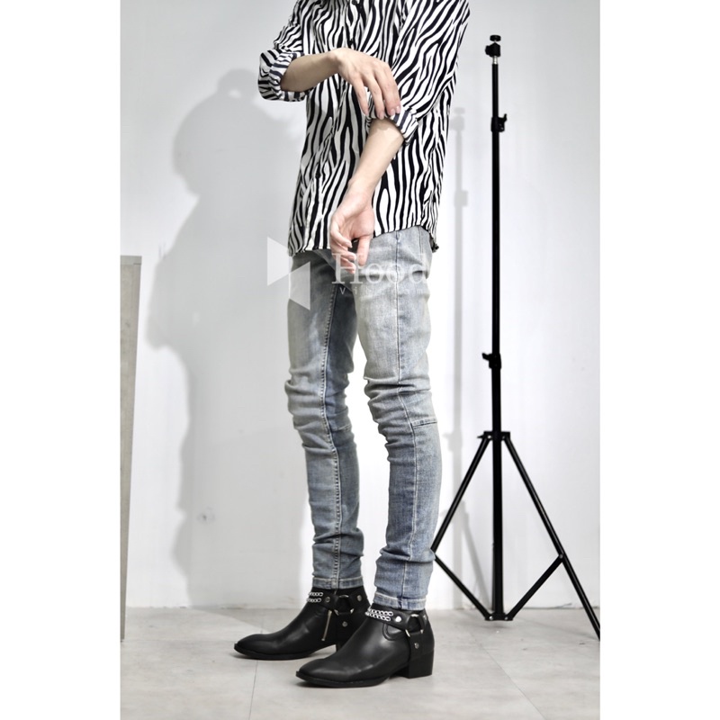 Giày Harness Boot đai xích - Da trơn nguyên tấm - Đế cao su đuc nguyên khối + Bảo hành 12 tháng hood hoodvn