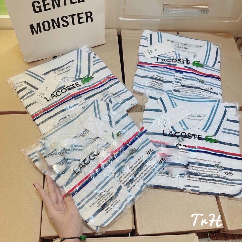 ÁO POLO KẺ LA.COS.TE NỮ HÀNG THIẾT KẾ