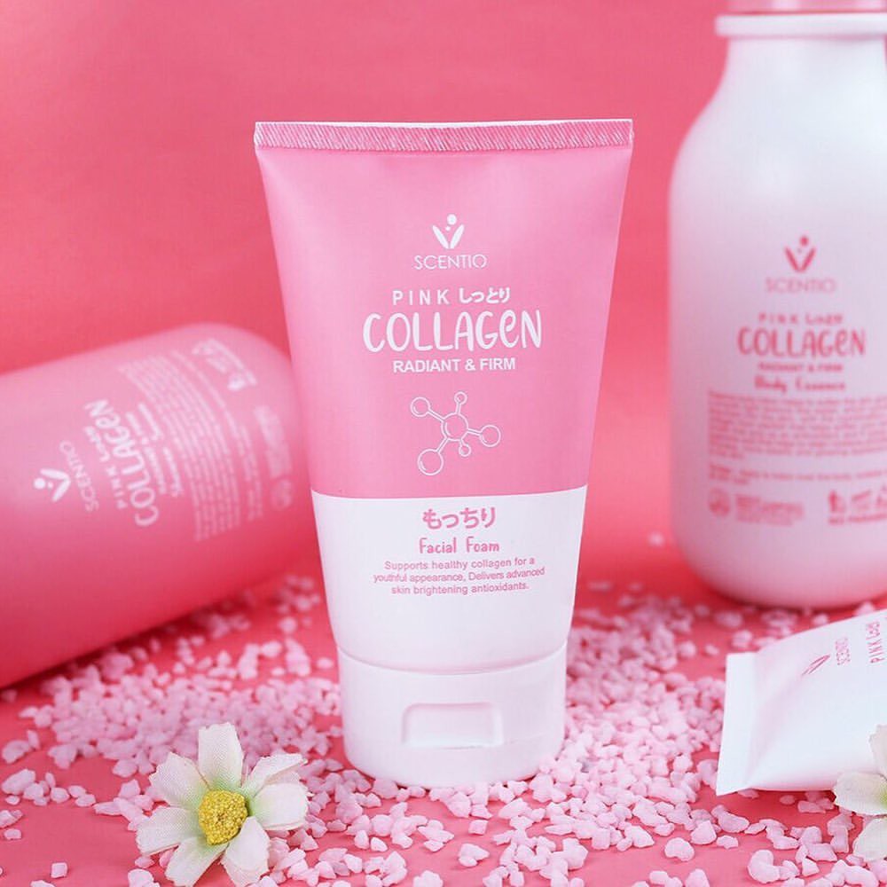 Sữa rửa mặt dưỡng trắng và săn chắc da Scentio Pink Collagen Beauty Buffet 100ml