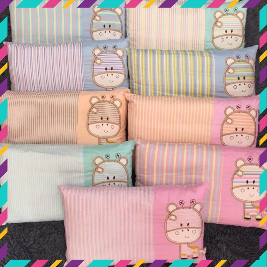 Gối Nằm Trẻ Em Vải Cotton 100% Kích Thước 25x40cm - 1 Cái