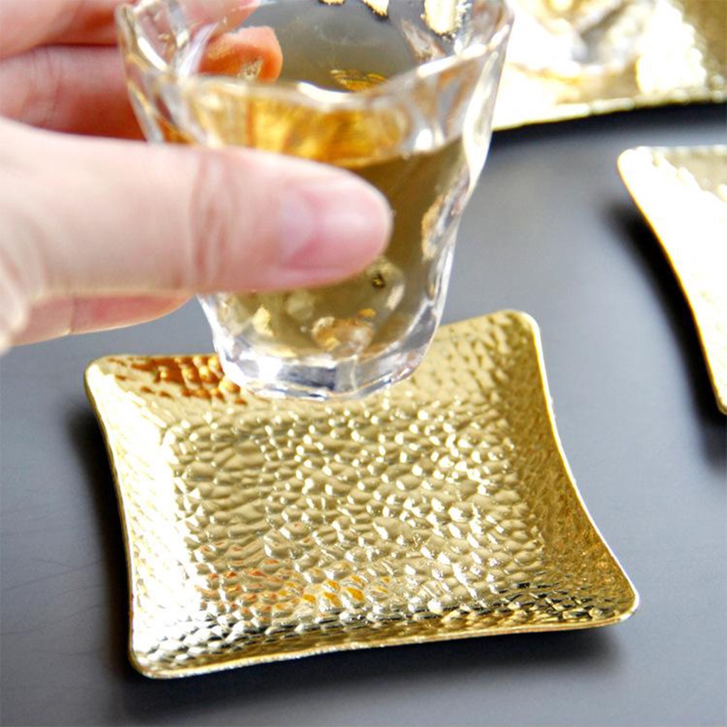 Đế Lót Ly Bằng Kim Loại Hình Vuông 7.6cm Tiện Dụng