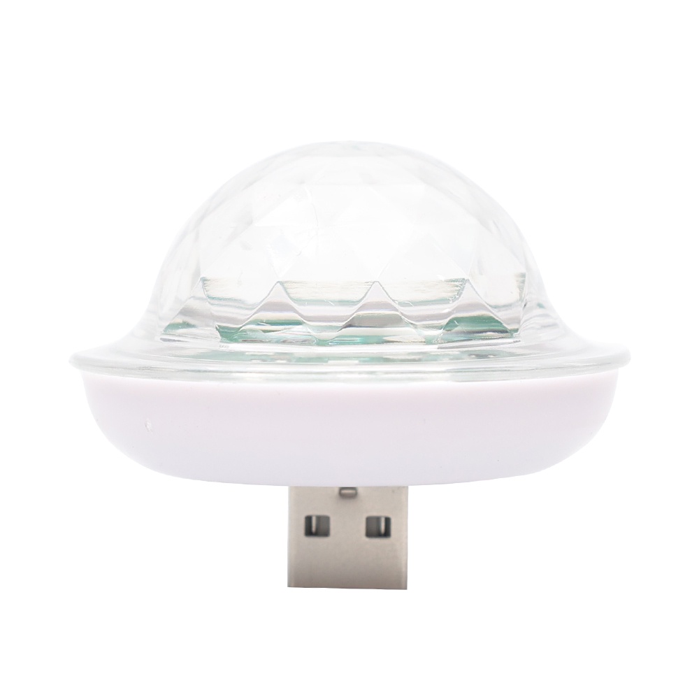Đèn disco mini USB tạo hiệu ứng ánh sáng trong suốt trang trí nội thất xe hơi