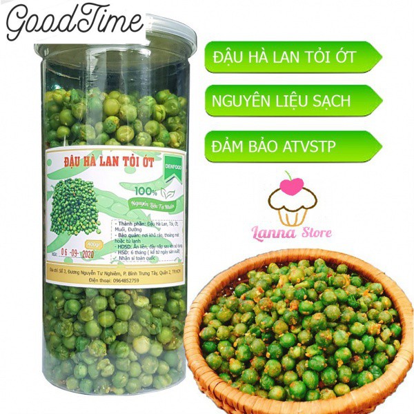  hàng trong kho Bán sỉ giá  đặc  biệtĐẬU HÀ LAN RANG TỎI ỚT - HỦ 500GRAM[good time]