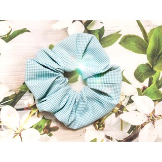 Dây cột tóc vải scrunchies caro (size 11 cm)