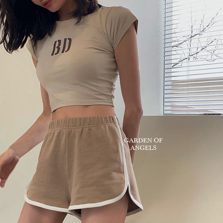 Quần Short Thể Thao Dáng Chữ A Màu Sắc Tương Phản Phong Cách Retro Mỹ Thời Trang Mùa Hè Cho Nữ | BigBuy360 - bigbuy360.vn