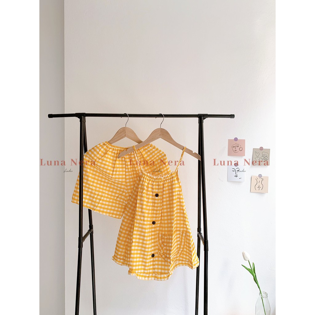 [TẶNG GƯƠNG CẦM TAY] Set đồ ngủ 2 dây áo viền bèo có túi | Ảnh thật 100% ♡ | BigBuy360 - bigbuy360.vn