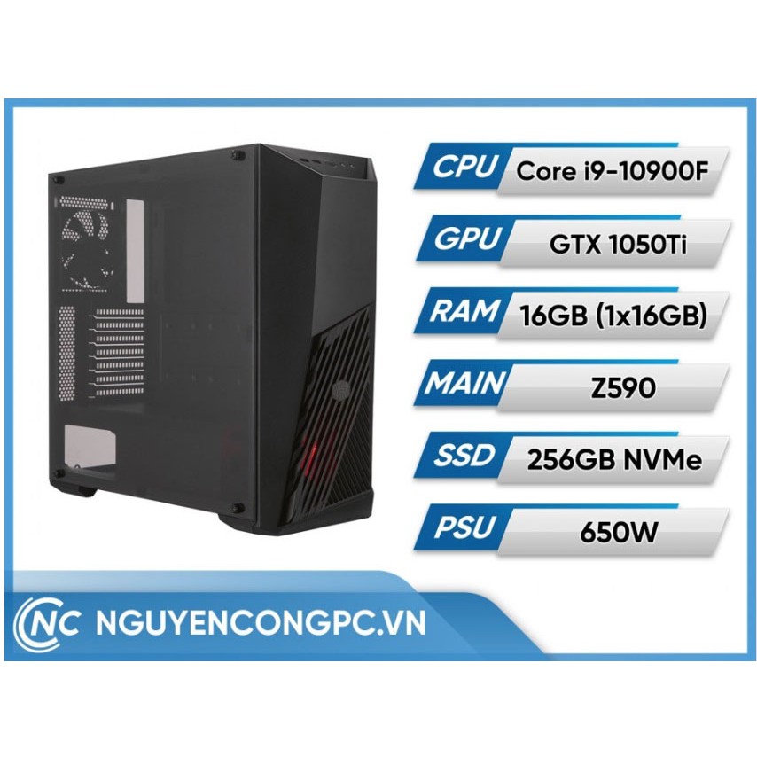 Bộ Máy Tính Core i9 10900F | RAM 16GB | GTX 1050 Ti (Tặng bàn phím Motospeed K87 Rainbow: 650K)