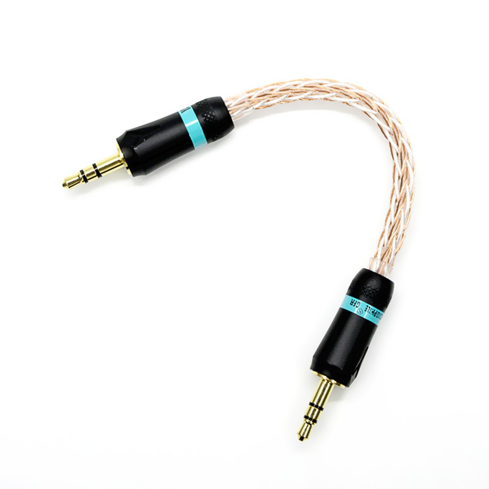 6CM 3.5mm Male to 3.5mm Male Gold-plated braided Stereo Audio Cable For Walnut F1 Amplifier V2 V2S/Zishan Z1 Z2 MP3
