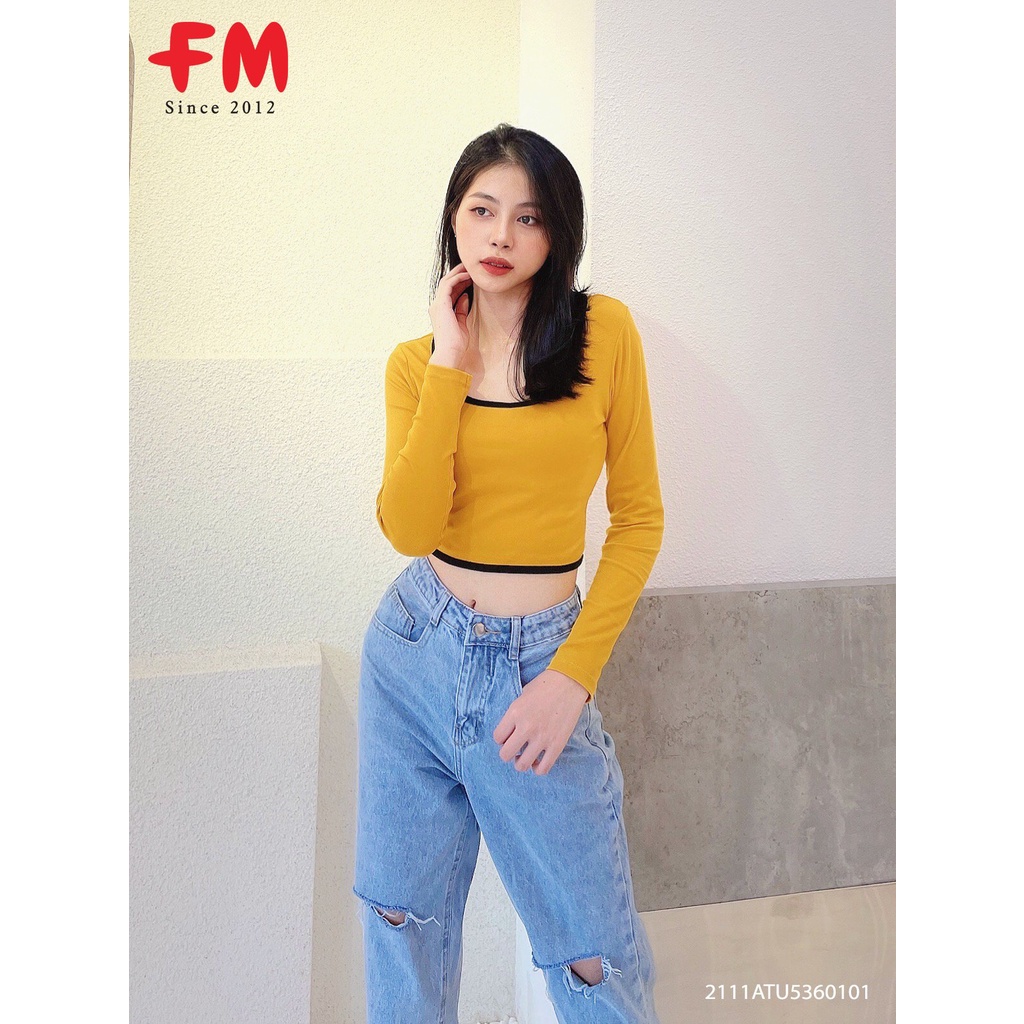 Áo thun nữ croptop nữ tay dài 211109022